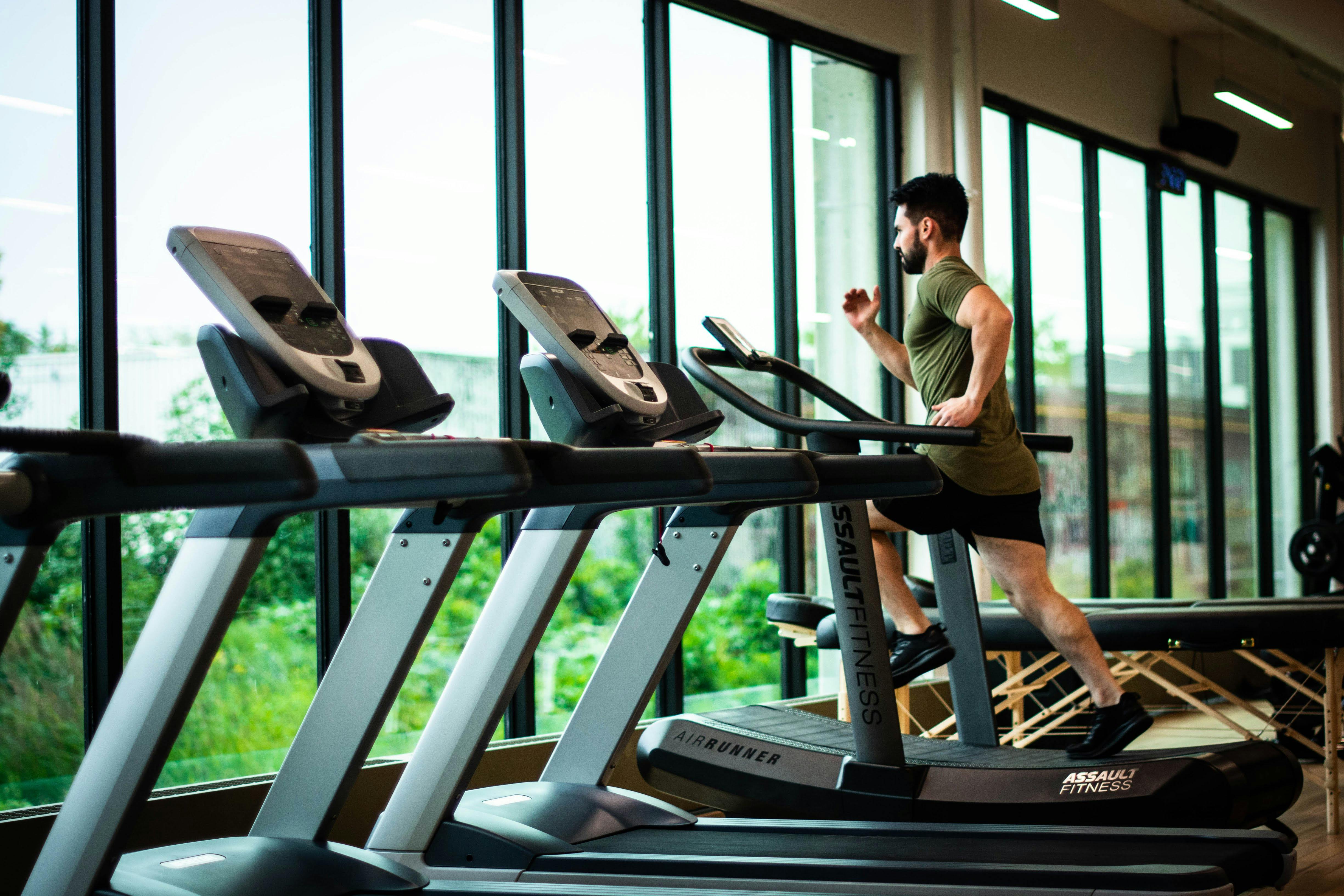 Strength training in a gym